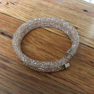 Swarovski gold crystaldust wrap bracelet